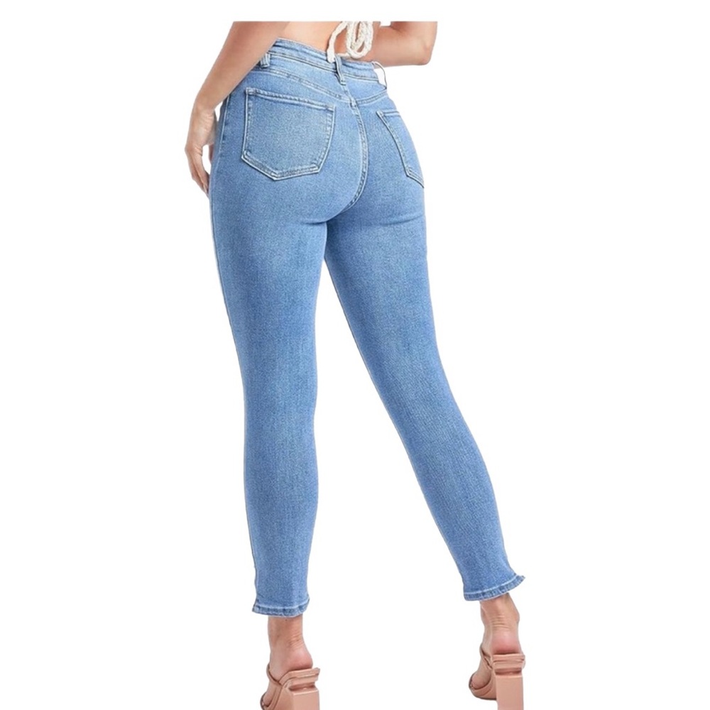 YMI Jeans | High Rise Denim Jean Pant Distressed, 5 Pockets, Stretch (11/30) - Picture 3 of 7